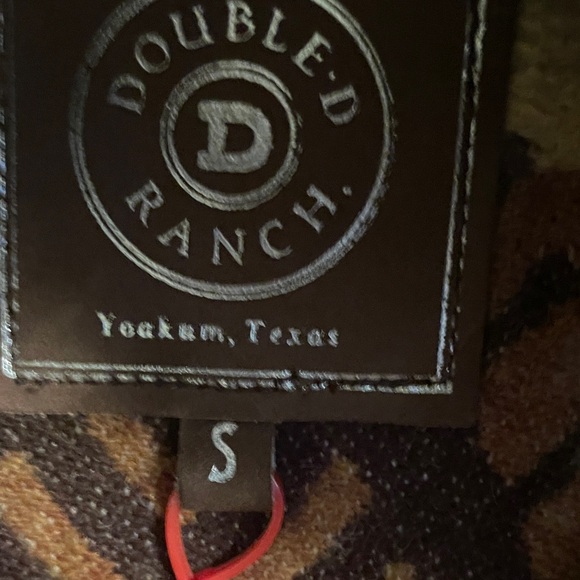 Double D Ranch Brown Patterned Coat with Fur Trim - Picture 8 of 16